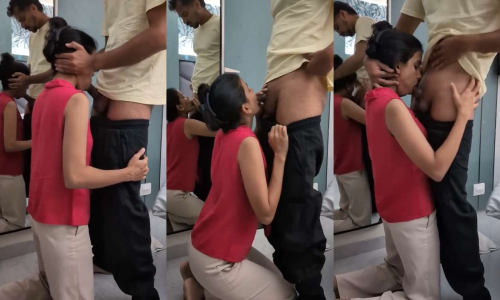 Cheater Bhabhi Sucking Colleague Dick In Office